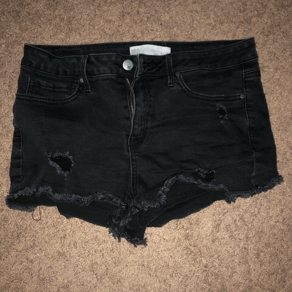 Black Jean Shorts